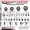 Service Caster 3.5'' Maroon Poly Wheel Swivel 7/16'' Stem Caster Set 2 Total Lock Brake, 4PK SCC-GRTTL20S3514-PPUB-MRN-716138-2S2 - alternate 5